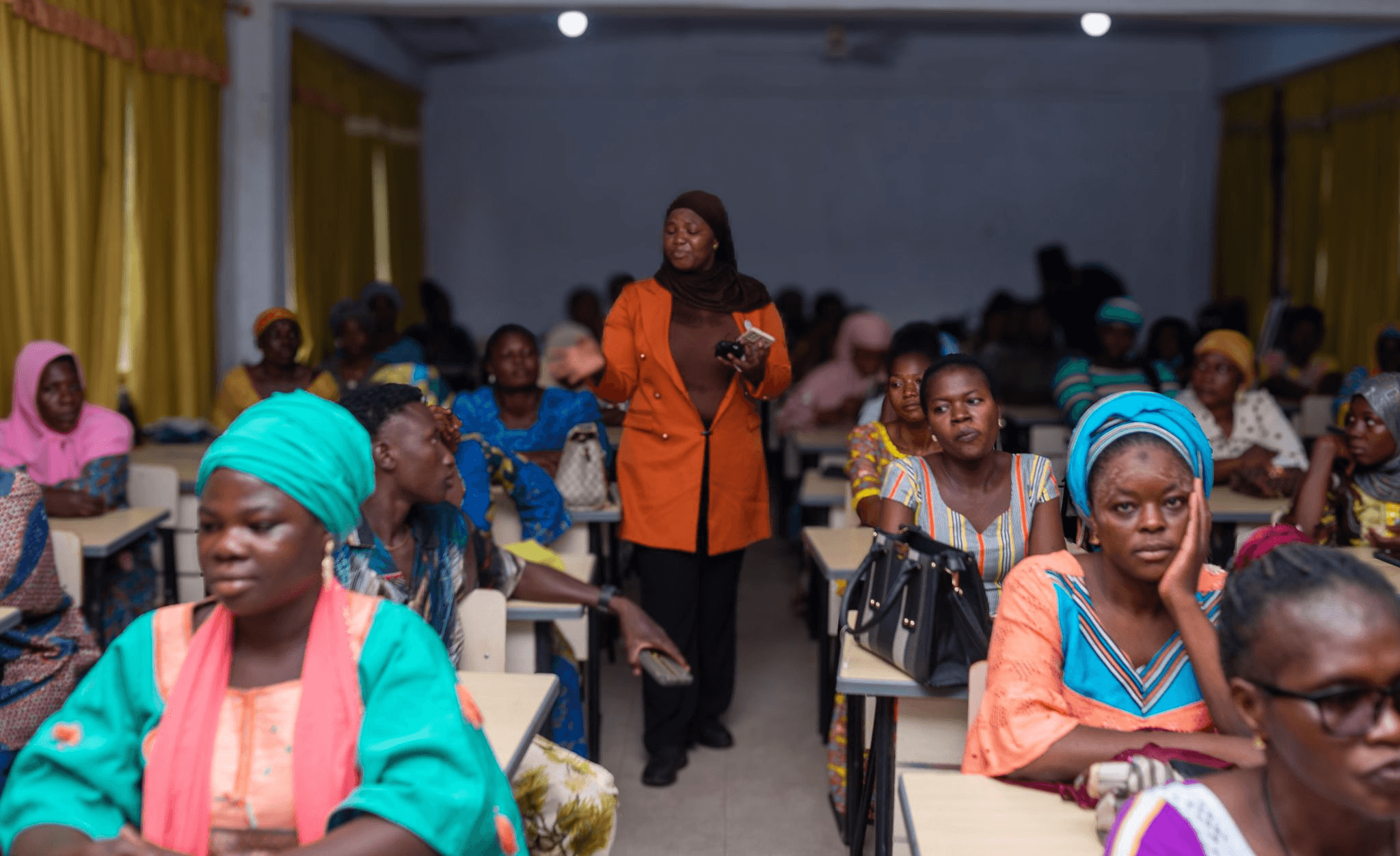 Digital Walansi Fellow leading a community session in northern Ghana